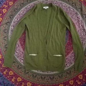 Olive green cardigan